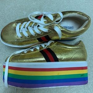 Cape Robbin Rainbow Platform Shoes